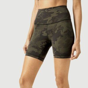 LULULEMON Wunder Train High-Rise Bike Short 6 inch// CAMO